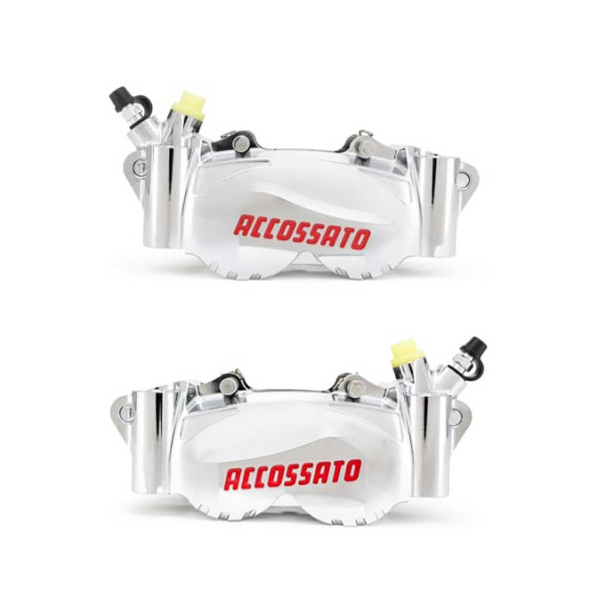 PAIRE ETRIERS RADIAL ACCOSSATO ENTRACE 100 - Couleur : CHROME, Type : RACING