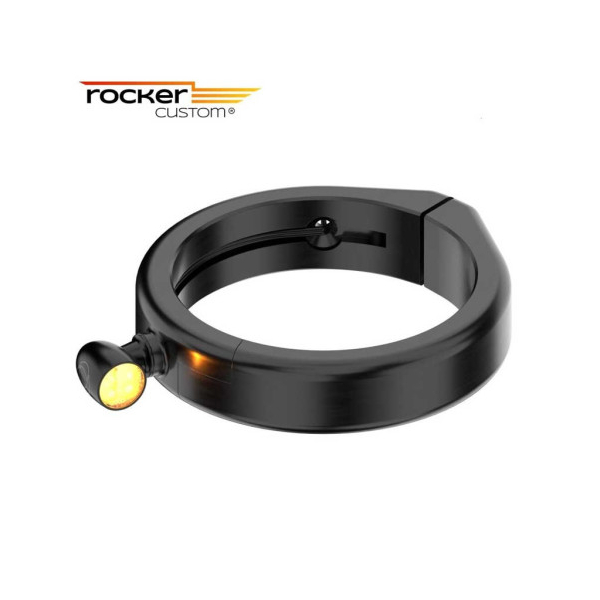 SUPPORT DE CLIGNOTANT DESIGN DE 54 MM SUR LES TUBES DE FOURCHE POUR CLIGNOTANTS - Couleur : Rouge anodisé