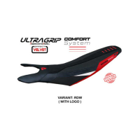 HOUSSE DE SELLE COMPATIBLE DUCATI HYPERMOTARD 698 MONO (2024) MODÈLE CAIROLI SPE - Logo : AVEC LOGO, Couleur : BLANC ROUGE, Type : CONFORT 