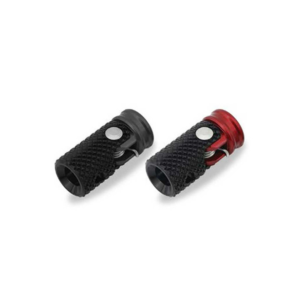 EMBOUT DE SELECTION GAUCHE CNC RACING - M6 - Couleur : NOIR/ROUGE