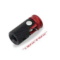 EMBOUT DE SELECTION GAUCHE CNC RACING - M6 - Couleur : NOIR/ROUGE