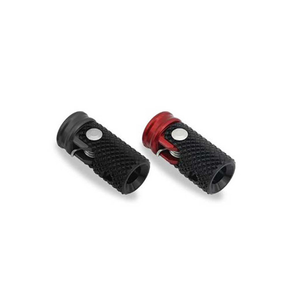 EMBOUT DE SELECTION DROIT CNC RACING - M6 - Couleur : NOIR/ROUGE