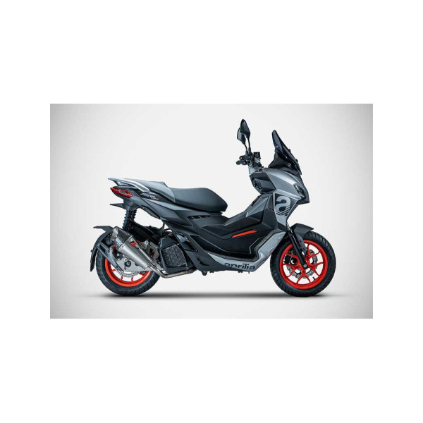 ECHAPPEMENT INOX ZARD APRILIA SR200 - Version : racing, Options : sans option, Matière : inox, Embout : embout carbone