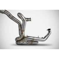 SILENCIEUX INOX ZARD AVEC PARE CHALEUR CARBONE DUCATI DIAVEL V4 - Version : racing, Options : sans option, Matière : inox, Embout : embout inox