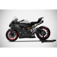 SILENCIEUX  INOX ZARD AVEC PARE CHALEUR CARBONE DUCATI DIAVEL V4 - Version : racing, Options : sans option, Matière : inox, Embout : embout inox