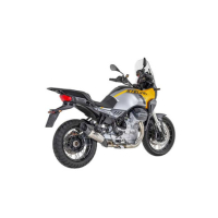 SILENCIEUX ZARD INOX MOTO GUZZI STELVIO - Options : sans option, Version : homologué, Embout : embout carbone, Matière : titane 