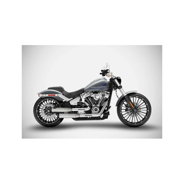 SILENCIEUX INOX ZARD HARLEY-DAVIDSON BREAKOUT-FAT BOY - Version : racing, Options : poli, Matière : inox, Embout : embout aluminium