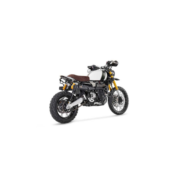 LIGNE COMPLETE INOX ZARD 2 EN 2 TRIUMPH SCRAMBLER 1200 - Version : racing, Options : sans option, Matière : inox, Embout : embout inox