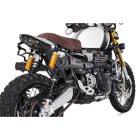 LIGNE COMPLETE INOX ZARD 2 EN 2 TRIUMPH SCRAMBLER 1200 - Version : racing, Options : sans option, Matière : inox, Embout : embout inox