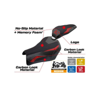HOUSSE DE SELLE TAPPEZZERIA KAWASAKI Z900 2025 - Logo : SANS LOGO, Couleur : ROUGE ARGENT, Type : STANDARD