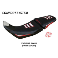 HOUSSE DE SELLE COMPATIBLE HONDA AFRICA TWIN 1100 ADVENTURE SPORT (20-22) MODÈLE - Logo : SANS LOGO, Couleur : BLANC ROUGE, Type : STANDARD