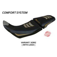 HOUSSE DE SELLE COMPATIBLE HONDA AFRICA TWIN 1100 ADVENTURE SPORT (20-22) MODÈLE - Logo : SANS LOGO, Couleur : BLANC ROUGE JAUNE, Type : CONFORT