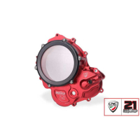 CARTER EMBRAYAGE TRANSPARENT CNC RACING TROY BAYLISS - Couleur : NOIR/ROUGE