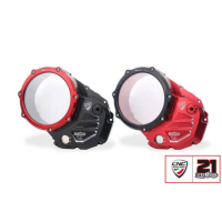 CARTER EMBRAYAGE TRANSPARENT CNC RACING TROY BAYLISS - Couleur : NOIR/ROUGE 