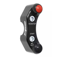 Commodo droit route pour KTM 990 Duke (trous alignés) - Couleur : TITANE