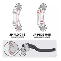 Commodo droit pour maitre cylindre Brembo KTM 990 Duke (trous non alignés) - Couleur : TITANE