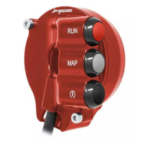 COMMANDE DE GAZ COMMODO DROIT PISTE INTÉGRÉ JET PRIME - Couleur : ROUGE