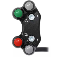 COMMODO GAUCHE RACING JET PRIME APRILIA RS 457 - Couleur : TITANE