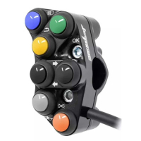 Commodo gauche route Jet prime pour KTM 990 Duke - Couleur : TITANE