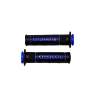 PAIRE POIGNEE STREET RACING LOGO ACCOSSATO BLEU - Couleur : JAUNE FLUO 