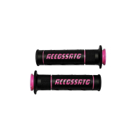PAIRE POIGNEE STREET RACING LOGO ACCOSSATO BLEU - Couleur : JAUNE FLUO