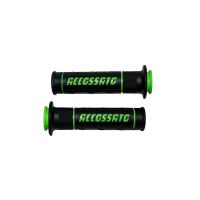 PAIRE POIGNEE STREET RACING LOGO ACCOSSATO BLEU - Couleur : JAUNE FLUO