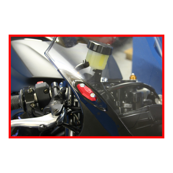 KAWASAKI ER6 / ZX6R / YAMAHA R1 OBTURATEURS DE RETROVISEURS EVOTECH - Couleur 2 : Silver