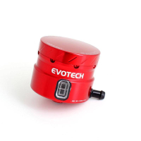 GROS RESERVOIR DE LIQUIDE DE FREIN EVOTECH SORTIE LATERALE - Couleur Corps : Titanium, Couleur bouchon : VERT