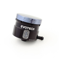GROS RESERVOIR DE LIQUIDE DE FREIN EVOTECH SORTIE LATERALE - Couleur Corps : Titanium, Couleur bouchon : VERT