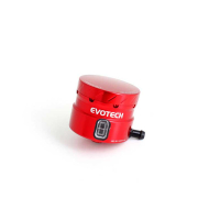 GROS RESERVOIR DE LIQUIDE DE FREIN EVOTECH SORTIE LATERALE - Couleur Corps : Titanium, Couleur bouchon : VERT