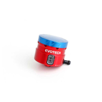 GROS RESERVOIR DE LIQUIDE DE FREIN EVOTECH SORTIE LATERALE - Couleur Corps : Titanium, Couleur bouchon : VERT
