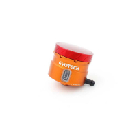 GROS RESERVOIR DE LIQUIDE DE FREIN EVOTECH SORTIE LATERALE - Couleur Corps : Titanium, Couleur bouchon : VERT