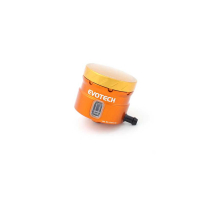 GROS RESERVOIR DE LIQUIDE DE FREIN EVOTECH SORTIE LATERALE - Couleur Corps : Titanium, Couleur bouchon : VERT