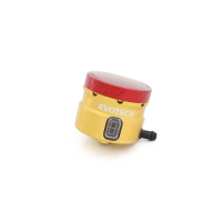 GROS RESERVOIR DE LIQUIDE DE FREIN EVOTECH SORTIE LATERALE - Couleur Corps : Titanium, Couleur bouchon : VERT
