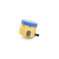 GROS RESERVOIR DE LIQUIDE DE FREIN EVOTECH SORTIE LATERALE - Couleur Corps : Titanium, Couleur bouchon : VERT