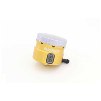 GROS RESERVOIR DE LIQUIDE DE FREIN EVOTECH SORTIE LATERALE - Couleur Corps : Titanium, Couleur bouchon : VERT