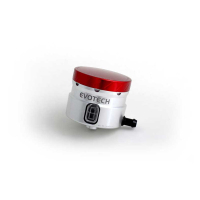 GROS RESERVOIR DE LIQUIDE DE FREIN EVOTECH SORTIE LATERALE - Couleur Corps : Titanium, Couleur bouchon : VERT