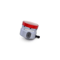 GROS RESERVOIR DE LIQUIDE DE FREIN EVOTECH SORTIE LATERALE - Couleur Corps : Titanium, Couleur bouchon : VERT