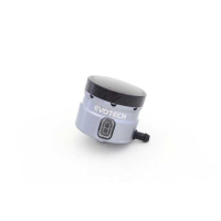 GROS RESERVOIR DE LIQUIDE DE FREIN EVOTECH SORTIE LATERALE - Couleur Corps : Titanium, Couleur bouchon : VERT