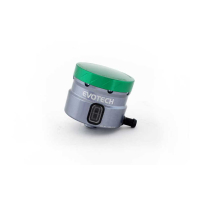 GROS RESERVOIR DE LIQUIDE DE FREIN EVOTECH SORTIE LATERALE - Couleur Corps : Titanium, Couleur bouchon : VERT