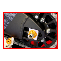 ECROU D AXE DE BRAS OSCILLANT - ROUE ARRIERE - COLONNE EVOTECH - Couleur : Noir Mat