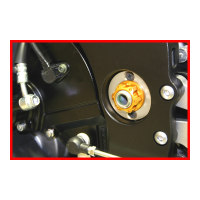 ECROU EVOTECH D AXE DE BRAS OSCILLANT - ROUE ARRIERE SUZUKI - Couleur : Noir Mat