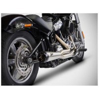 SILENCIEUX ZARD HARLEY DAVIDSON SOFTAIL M8 - Version : racing, Options : noir, Matière : inox, Embout : embout bronze 