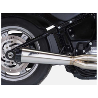 SILENCIEUX ZARD HARLEY DAVIDSON SOFTAIL M8 - Version : racing, Options : noir, Matière : inox, Embout : embout bronze