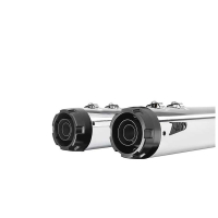 DOUBLE SILENCIEUX ZARD Harley-Davidson Grand American Touring & CVO - Version : racing, Options : noir, Matière : inox, Embout : embout aluminium