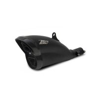 Echappement inox cat noir embout carbone Zard - Version : racing, Options : sans option, Matière : inox, Embout : embout carbone 
