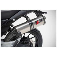 SILENCIEUX ZARD INOX MOTO GUZZI V85 TT 2025/* - Version : racing, Options : sans option, Matière : titane, Embout : embout carbone