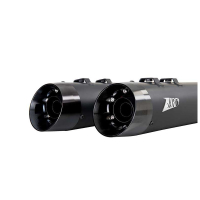 Silencieux INOX ZARD HARLEY DAVIDSON ROAD KING-ROAD GLIDE-STREET GLIDE - Options : noir, Matière : inox, Embout : embout aluminium, Version : homologué