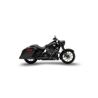 Silencieux INOX ZARD HARLEY DAVIDSON ROAD KING-ROAD GLIDE-STREET GLIDE - Options : noir, Matière : inox, Embout : embout aluminium, Version : homologué