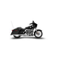 Silencieux INOX ZARD HARLEY DAVIDSON ROAD KING-ROAD GLIDE-STREET GLIDE - Options : noir, Matière : inox, Embout : embout aluminium, Version : homologué
